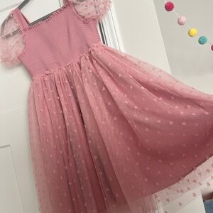 Pink Heart Tulle Dress